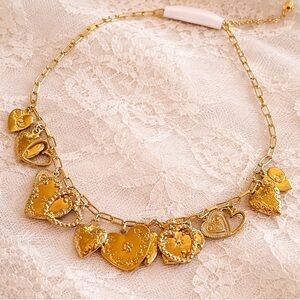 💖 PINK Victoria’s Secret Gold Heart Charm Necklace – NWT 💖